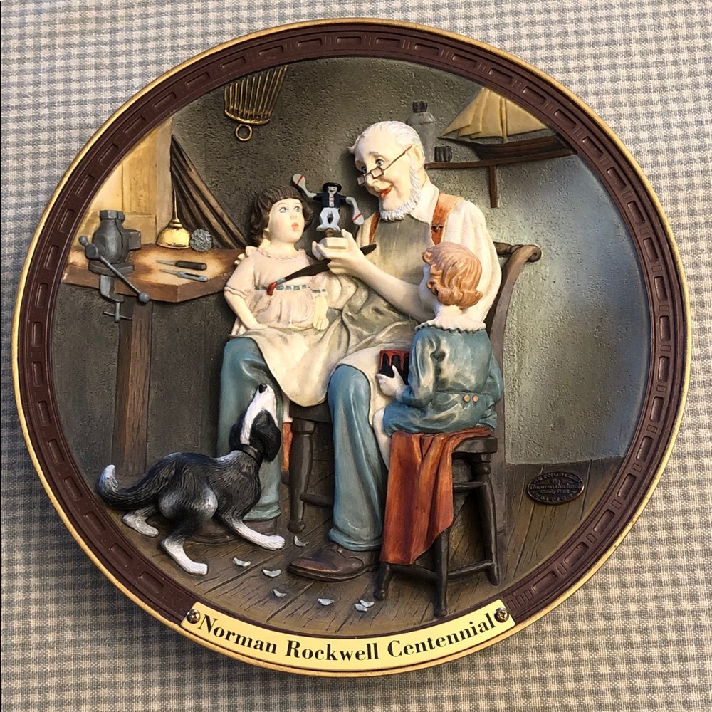 Norman Rockwell 1995 The Toy Maker Centennial Collector Plate #936